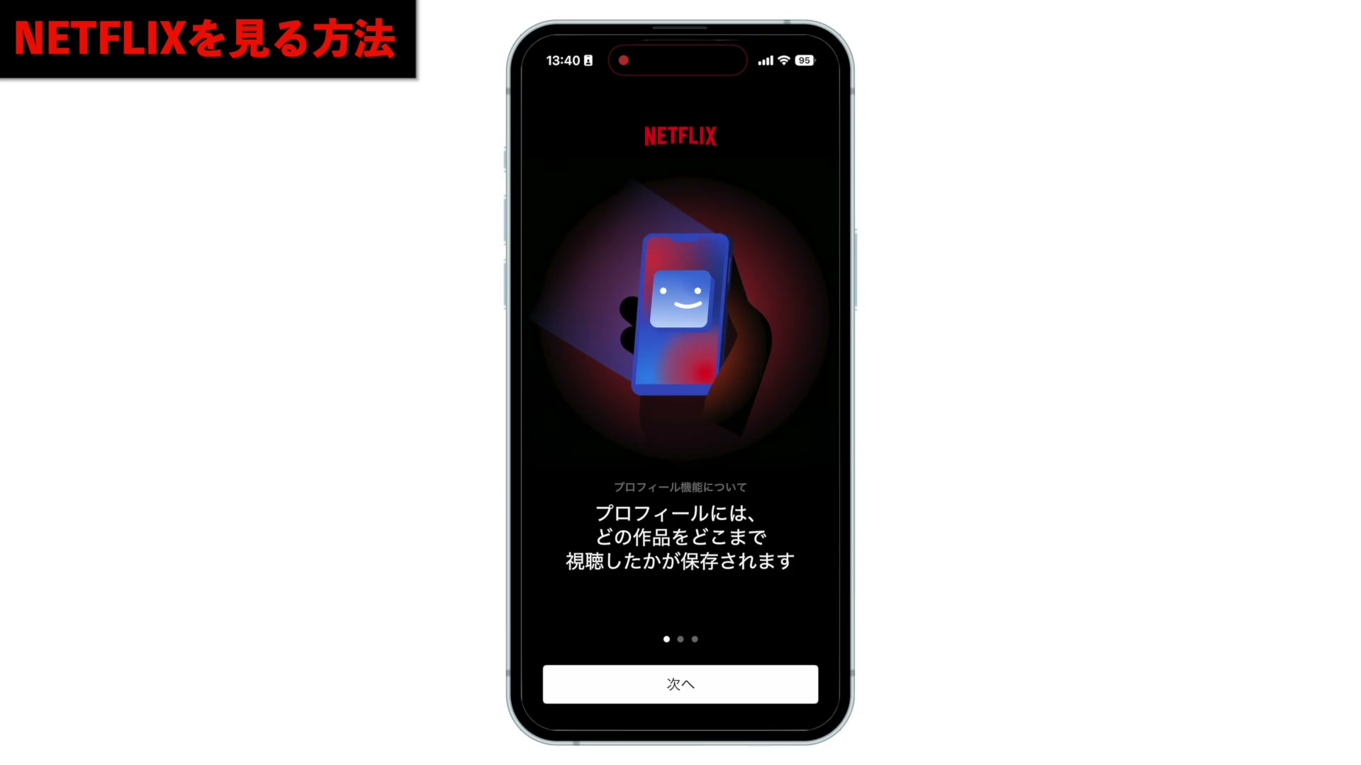 NETFLIXの視聴画面の準備が整った状態